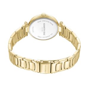 Kenneth Cole New York Ladies Watch Quartz Stainless Yellow Pvd Case and Bracelet Water Resistance 1 Yr Warranty